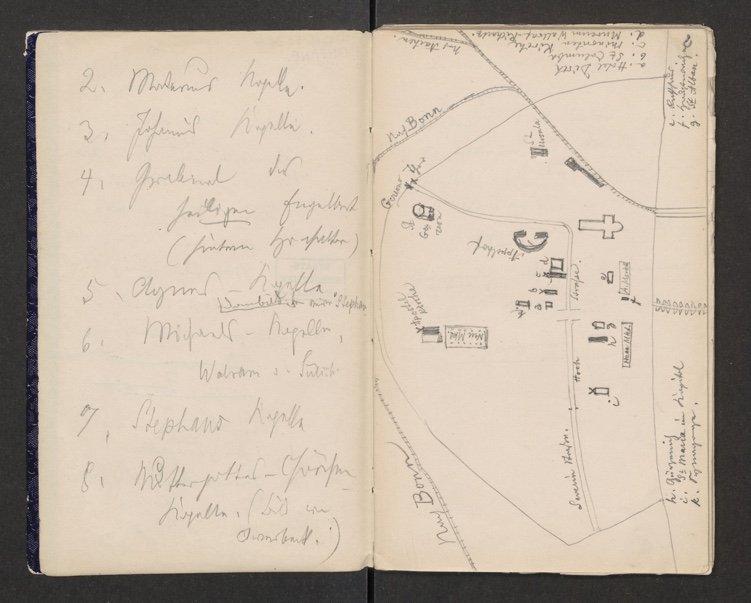 Notizbuch C1, Notizen und Skizzen zur Kölner Altstadt